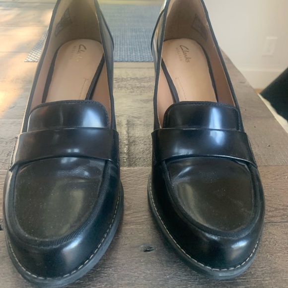 Clarks Heeled Loafers - Picture 2 of 4